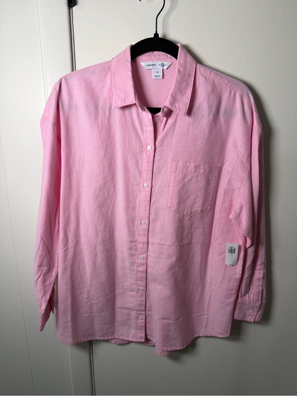 Old Navy Light Pink Button-Down Shirt - Boyfriend Fit